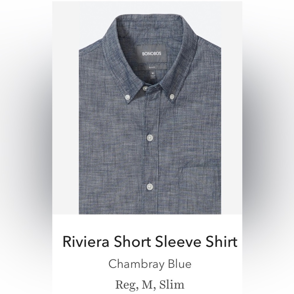 Bonobos men’s short sleeve dress shirt